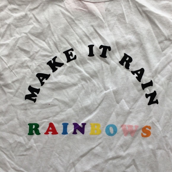 ban.do Cotton Make It Rain Rainbows Tank Top Shirt - Picture 4 of 6